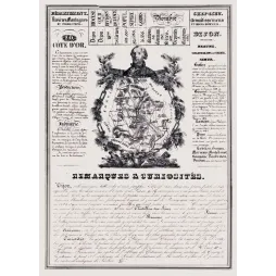 Document ancien département Côte-d'Or XIXe siècle carte Dijon Beaune Bourgogne portrait Buffon vins vignobles curiosités
