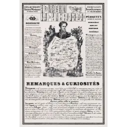 Document statistique département Dordogne n°23 carte Périgueux portrait Montaigne Fénelon curiosités XIXe siècle