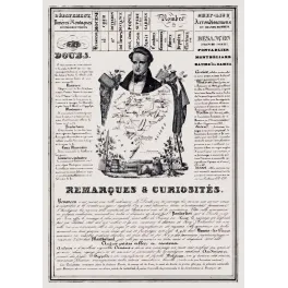 Document statistique département Doubs n°24 portrait Victor Hugo carte Besançon Pontarlier Montbéliard XIXe siècle