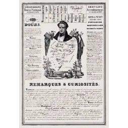 Document statistique département Doubs n°24 portrait Victor Hugo carte Besançon Pontarlier Montbéliard XIXe siècle