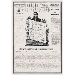 Document statistique département Drôme n°25 portrait Napoléon Bonaparte carte Valence Montélimar Die Nions XIXe siècle