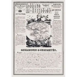 Document statistique département Finistère n°28 Quimper Brest portrait Trécou carte Bretagne XIXe siècle