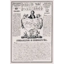 Document statistique département Gard n°29 Nîmes portrait Florian carte Languedoc Cévennes XIXe siècle