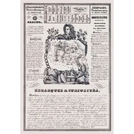 Document statistique département Allier n°5 Moulins portrait maréchal Villars carte Bourbonnais XIXe siècle