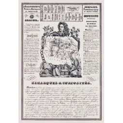 Document statistique département Allier n°5 Moulins portrait maréchal Villars carte Bourbonnais XIXe siècle
