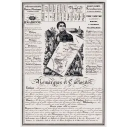 Document statistique département Haute-Garonne n°30 Toulouse portrait maréchal Soult carte Languedoc XIXe