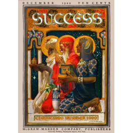 Couverture Success Magazine décembre 1900 J.C. Leyendecker Trois Rois Mages costumes orientaux Art Nouveau New York