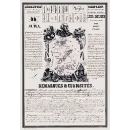 Document statistique département Jura n°38 Lons-le-Saunier portrait Olivier carte Franche-Comté XIXe siècle