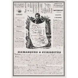 Document statistique département Loire n°41 Montbrison Saint-Étienne portrait Suickard carte Forez XIXe siècle