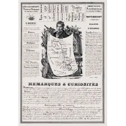 Document statistique département Loire n°41 Montbrison Saint-Étienne portrait Suickard carte Forez XIXe siècle