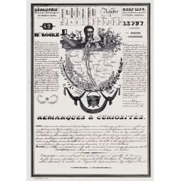 Document statistique département Haute-Loire n°42 Le Puy portrait cardinal Polignac carte Velay XIXe siècle