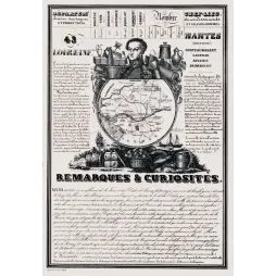 Document statistique département Loire-Inférieure n°43 Nantes portrait Anne de Bretagne carte Bretagne XIXe