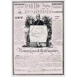 Document statistique département Lot n°45 Cahors portrait maréchal Bessières carte Quercy Fénelon XIXe siècle