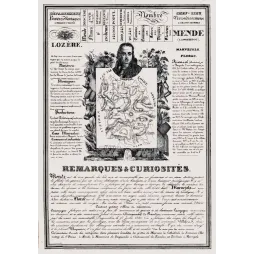 Document statistique département Lozère n°47 Mende portrait Rivarol carte Cévennes Gévaudan XIXe siècle