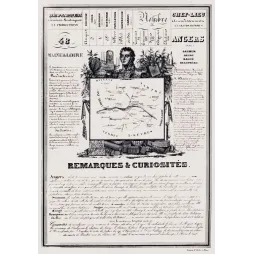 Document statistique département Maine-et-Loire n°48 Angers portrait maréchal Bourmont carte Anjou XIXe siècle