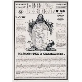 Document statistique département Manche n°49 Saint-Lô portrait Tourville carte Normandie Cherbourg XIXe