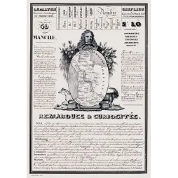 Document statistique département Manche n°49 Saint-Lô portrait Tourville carte Normandie Cherbourg XIXe