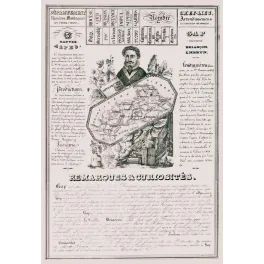 Document statistique département Hautes-Alpes n°5 Gap portrait Lesdiguières carte Dauphiné alpin Briançon XIXe