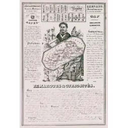 Document statistique département Hautes-Alpes n°5 Gap portrait Lesdiguières carte Dauphiné alpin Briançon XIXe