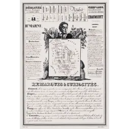 Document statistique Haute-Marne n°51 Chaumont portrait Diderot Encyclopédie Langres coutellerie Champagne XIXe