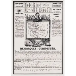 Document statistique Nièvre n°57 Nevers portrait Dupuis faïencerie verrerie forges Nivernais XIXe siècle