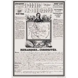 Document statistique Nièvre n°57 Nevers portrait Dupuis faïencerie verrerie forges Nivernais XIXe siècle