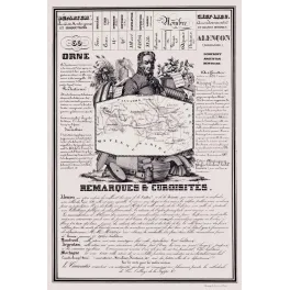 Document statistique Orne n°60 Alençon général Des Genettes dentelles point d'Alençon carte XIXe
