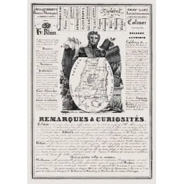 Document statistique Haut-Rhin n°67 Colmar maréchal Lefebvre carte Alsace Mulhouse manufactures vins XIXe