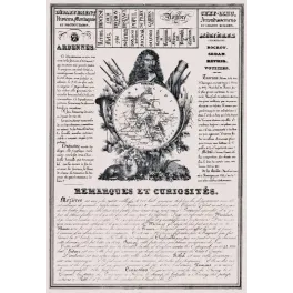 Document statistique Ardennes n°71 Mézières Turenne carte Rocroy Sedan métallurgie Méhul XIXe