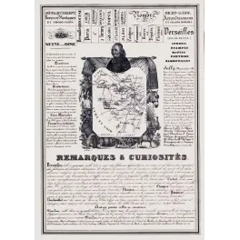 Document statistique Seine-et-Oise n°74 Versailles Sully carte Île-de-France Rambouillet Sèvres porcelaine XIXe