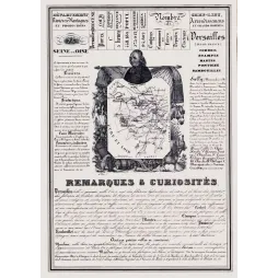 Document statistique Seine-et-Oise n°74 Versailles Sully carte Île-de-France Rambouillet Sèvres porcelaine XIXe