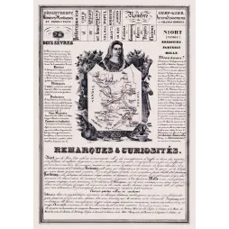 Document statistique Deux-Sèvres n°76 Niort Maintenon carte Poitou ganterie cuirs distillerie Bressuire XIXe