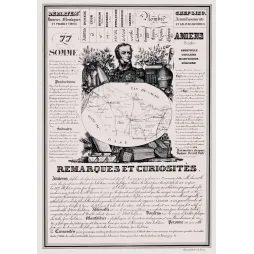 Document statistique Somme n°77 Amiens général Foy carte Picardie cathédrale dentelles Abbeville Parmentier XIXe