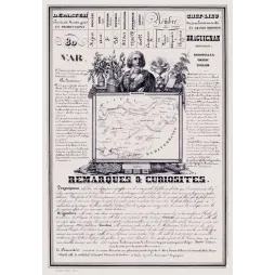 Document statistique Var n°80 Draguignan Barras carte Provence Toulon arsenal savon Grasse parfum XIXe