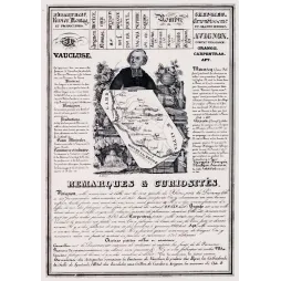Document statistique Vaucluse n°81 Avignon cardinal Maury carte palais Papes fontaine Vaucluse Vernet XIXe