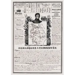 Document statistique Vienne n°83 Poitiers cardinal Balue Renaudot carte Poitou dentelles bataille XIXe