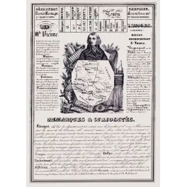 Document statistique Haute-Vienne n°84 Limoges Jourdan Vergniaud carte Limousin porcelaine Pompadour XIXe