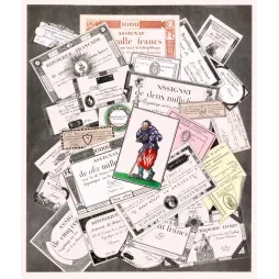 Gravure collection assignats République française Révolution 1790-1796 domaines nationaux personnage satirique