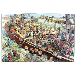 Caricature satirique Albert Levering Good Ship Dope aliments frelatés port New York 1906 Pure Food Act
