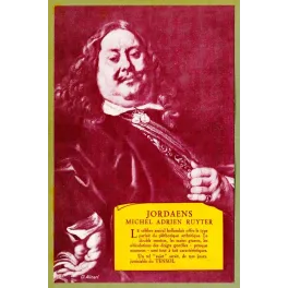 Publicité médicale Tensol portrait amiral Ruyter Jordaens arthritisme bichromie bordeaux cartouche jaune
