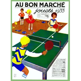 Catalogue Au Bon Marché jouets 1933 ping-pong table golf miniature enfants Art Déco signé Geo Gaumet Paris