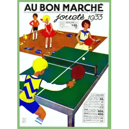 Catalogue Au Bon Marché jouets 1933 ping-pong table golf miniature enfants Art Déco signé Geo Gaumet Paris