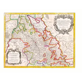 Carte géographique Duché Juliers Abbaye Cornelis Munster Baronie Wickrad Aix-la-Chapelle Jaillot Paris XVIIe