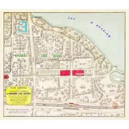 Plan général terrains vendre Enghien-les-Bains lac lots numérotés rue Plaisance Dutreih Duperron XIXe