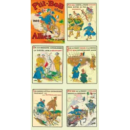 Planche album P'tit Bob chez nos Alliés H. Lanos Hachette fronts anglais belge écossais italien 1914-1918