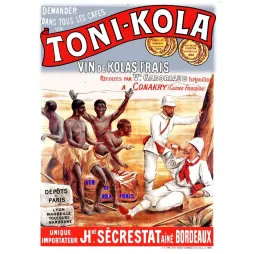 Affiche publicitaire Toni-Kola vin kolas Gaboriaud Conakry Guinée Sécrestat Bordeaux Exposition 1900