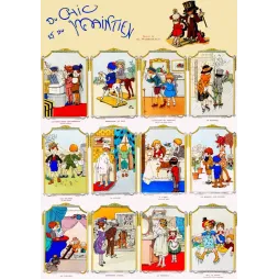 Planche Du Chic et du Maintien Gaston Maréchaux 1920 enfants bourgeois vignettes quotidien