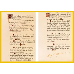 Calendrier Magique 1895 Manuel Orazi Austin de Croze almanach occulte calligraphie parchemin 777 exemplaires