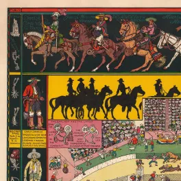 Affiche Levi's vintage de Jo Mora : encyclopédie du cowboy et rodéo western