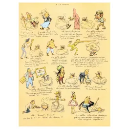 À la Ronde Willette Caricature Ernest Chou Satirique - Publicité vintage